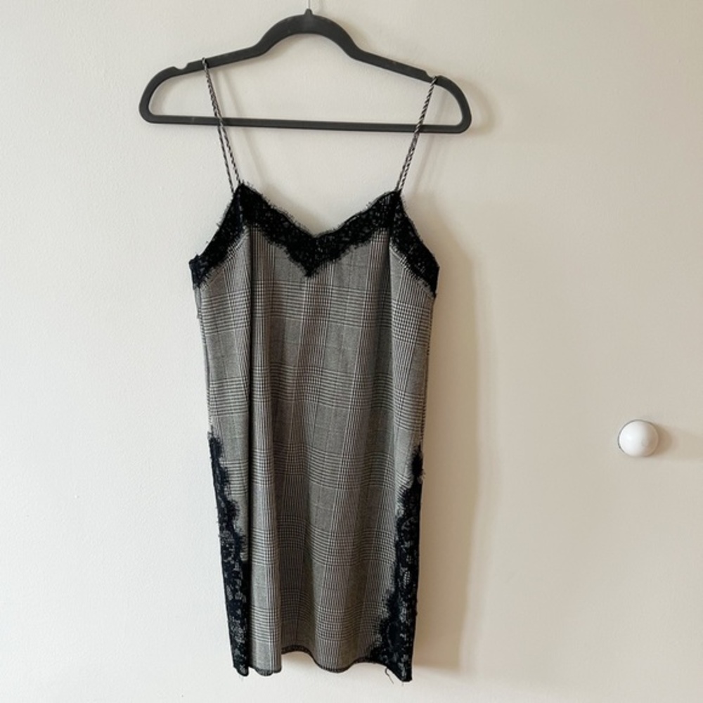 Zara black lace mini dress
